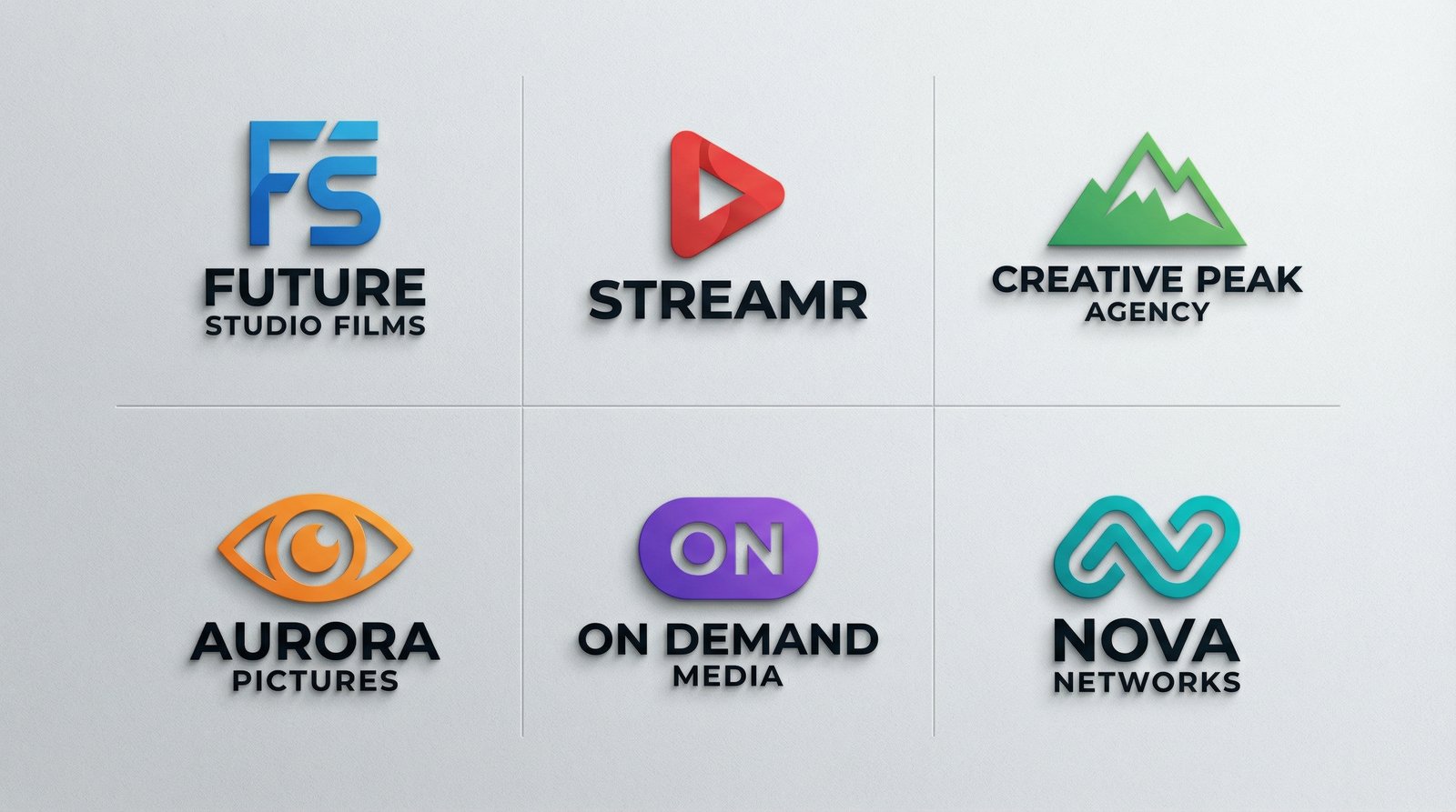 少妇合作影视品牌Logo墙